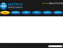 Tablet Screenshot of matrixmarketingandmanagement.com